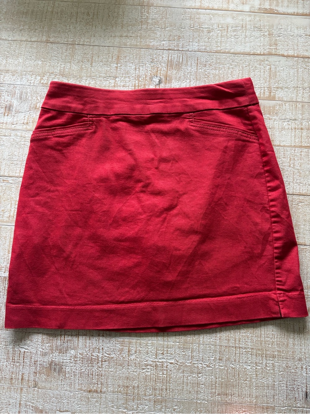 croft & barrow Scarlet Red Cotton Stretch Mini Skort